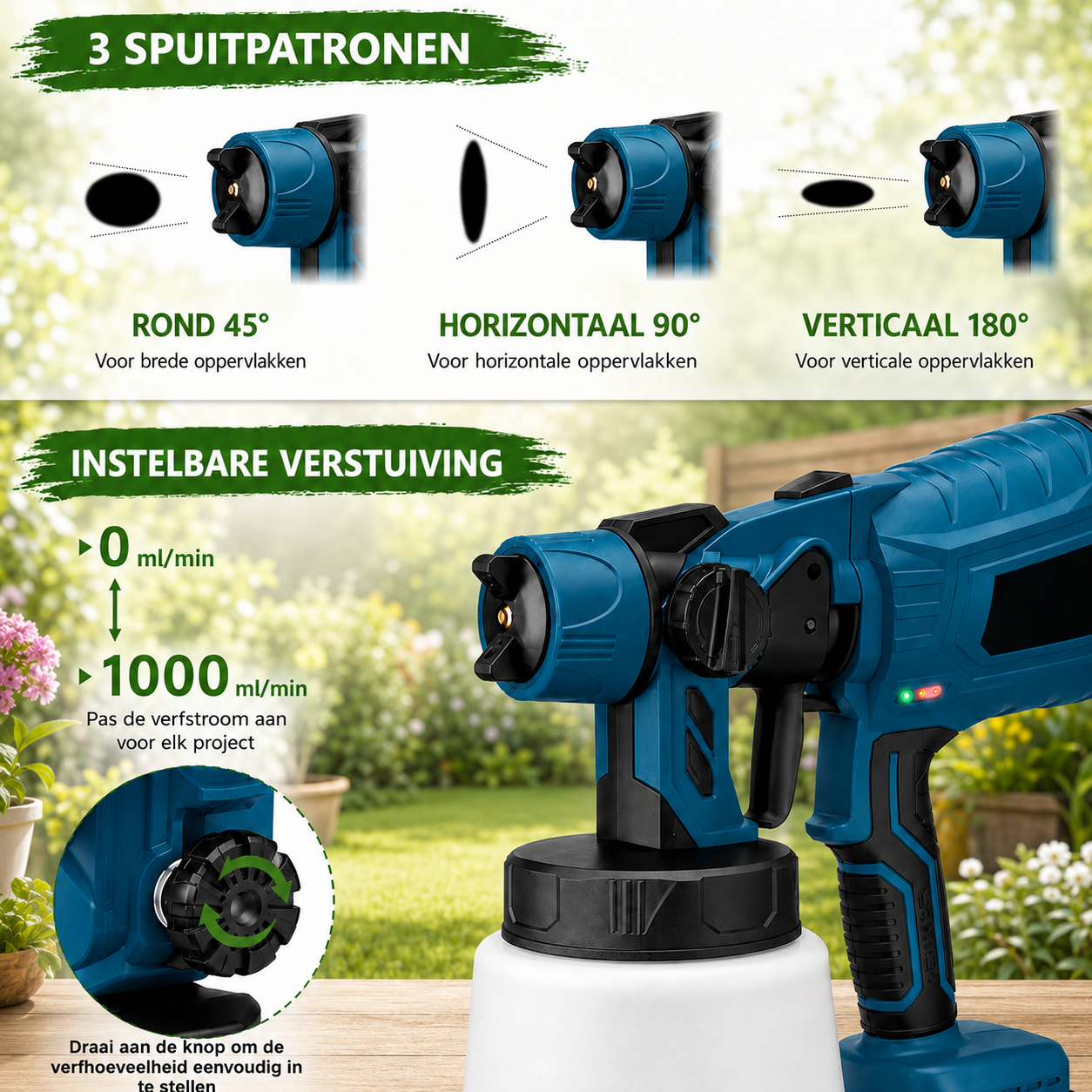 PLANTGROEN™  | Draadloze verfspuit