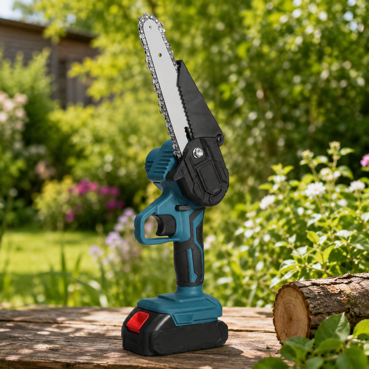 PLANTGROEN™  | 6" min draadloze elektrische kettingzaag 2x accu-aangedreven houtzaag oplaadbaar